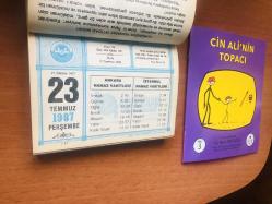 23 Temmuz 1987 hediyelik orijinal Diyanet takvim yaprağı (Cin Ali kitabı hediyeli:)