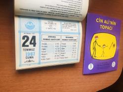 24 Temmuz 1987 hediyelik orijinal Diyanet takvim yaprağı (Cin Ali kitabı hediyeli:)