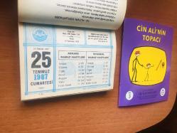 25 Temmuz 1987 hediyelik orijinal Diyanet takvim yaprağı (Cin Ali kitabı hediyeli:)