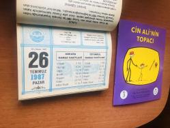 26 Temmuz 1987 hediyelik orijinal Diyanet takvim yaprağı (Cin Ali kitabı hediyeli:)