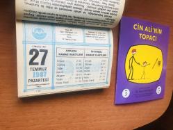 27 Temmuz 1987 hediyelik orijinal Diyanet takvim yaprağı (Cin Ali kitabı hediyeli:)
