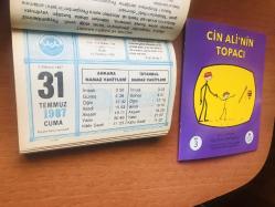 31 Temmuz 1987 hediyelik orijinal Diyanet takvim yaprağı (Cin Ali kitabı hediyeli:)