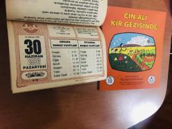 30 Haziran 1986 hediyelik orijinal Diyanet takvim yaprağı (Cin Ali kitabı hediyeli:)