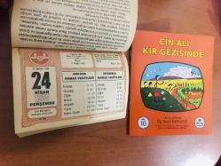 24 Nisan 1986 hediyelik orijinal Diyanet takvim yaprağı (Cin Ali kitabı hediyeli:)