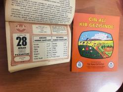 28 Nisan 1986 hediyelik orijinal Diyanet takvim yaprağı (Cin Ali kitabı hediyeli:)