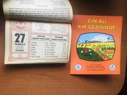 27 Temmuz 1986 hediyelik orijinal Diyanet takvim yaprağı (Cin Ali kitabı hediyeli:)