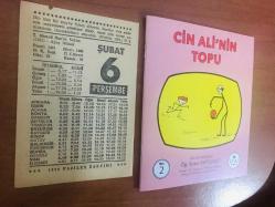 6 Şubat 1986 hediyelik orijinal Fazilet takvim yaprağı (Cin Ali kitabı hediyeli:)