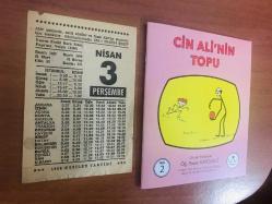 3 Nisan 1986 hediyelik orijinal Fazilet takvim yaprağı (Cin Ali kitabı hediyeli:)
