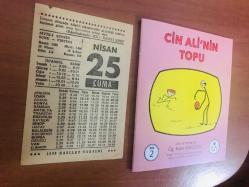 25 Nisan 1986 hediyelik orijinal Fazilet takvim yaprağı (Cin Ali kitabı hediyeli:)