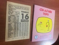 16 Temmuz 1986 hediyelik orijinal Fazilet takvim yaprağı (Cin Ali kitabı hediyeli:)