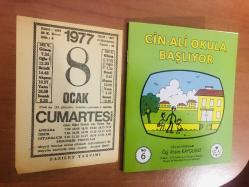 8 Ocak 1977 hediyelik orijinal Fazilet takvim yaprağı (Cin Ali kitabı hediyeli:)