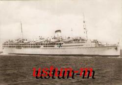 POSTADAN GEÇMİŞ S/S ANKARA GEMİSİ KARTPOSTALI...