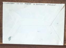 ZARF - MEKTUP - 2 PULLU DAMGALI KAŞELİ - BORDEAUX 1966