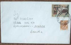 ZARF - MEKTUP - 3 PULLU DAMGALI KAŞELİ - ITALIA 1975