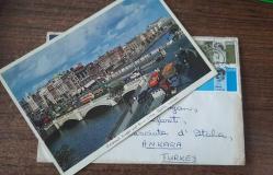 ZARF - MEKTUP - 5 PULLU DAMGALI KAŞELİ - 5 PULLU DAMGALI KAŞELİ - EIRE 1966