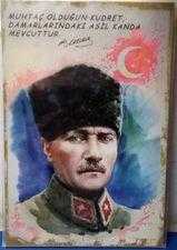 Efemera - Poster: Kemal Atatürk - Muhtaç Olduğun Kudret, Damarlarındaki Asil Kanda Mevcuttur. - kitantik - kitaLog