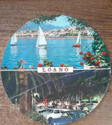 KARTPOSTAL - DAİRE ŞEKLİNDE - LOANO - DAMGALI 2 PULLU - 1973