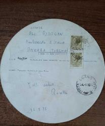 KARTPOSTAL - DAİRE ŞEKLİNDE - LOANO - DAMGALI 2 PULLU - 1973