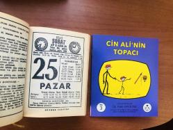 25 Şubat 1973 hediyelik orijinal Sönmez takvim yaprağı (Cin Ali kitabı hediyeli:)