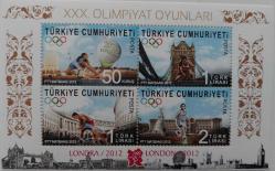 2012 XXX.OLİMPİYAT OYUNLARI LONDRA 2012 MNH ANMA BLOĞU MNH 2023 KATALOK DEĞERİ;120.00TL
