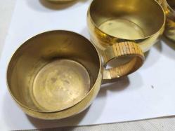 P86----BEŞ ADET PİRİNÇ BARDAK ZARFI