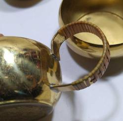 P86----BEŞ ADET PİRİNÇ BARDAK ZARFI