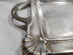 DEMİR SAC ÜZERİNE GÜMÜŞ KAPLAMA ÇAY TEPSİSİ