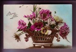 BONNE FETE YABANCI BASIM ÇİÇEK KART...