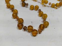 K207-----EL YAPIMI CAM KOLYE -GERDANLIK