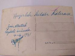 K88--1941 İZMİR ATATÜRK HEYKELİ VE ASKER FOTOĞRAFI