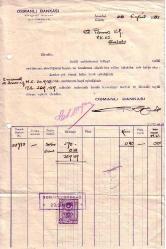 OSMANLI BANKASI 1932 TARİHLİ EVRAK (PARMA)...
