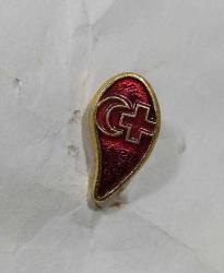 R44-- RUS KAN DAMLASI KIZILAY-KIZILHAÇ YAKA İĞNESİ ROZET