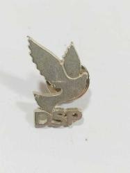 R23----DSP GÜMÜŞ RENGİ GÜVERCİN ROZETİ