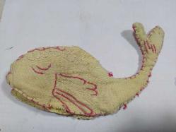 Antika - K125-YAŞLI EL YAPIMI BEZDEN BALIK - kitantik - kitaLog