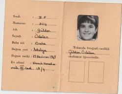 Ankara Namık Kemal İlk - Orta Okulu Kimlik Kartı [Eğitim Tarihi]