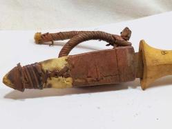 K111-----ESKİ TAMİR GÖRMÜŞ ARAP HANÇERİ