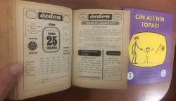 25 Ekim 1980 hediyelik orijinal Özden takvim yaprağı (Cin Ali kitabı hediyeli:)