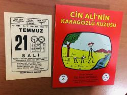 21 Temmuz 1992 orijinal Saatli Maarif takvim yaprağı (Cin Ali kitabı hediyeli:)