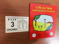 3 Nisan 1968 orijinal Yapı Kredi Bankası takvim yaprağı (Cin Ali kitabı hediyeli:)