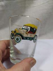 ANTİKA MORRIS ARABA DESENLİ ESKİ SU BARDAĞI