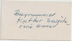 Kartvizit: Osman Küçükekşi - Başbakanlık I. Hukuk Müşaviri, Ankara