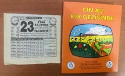 23 Ağustos 1999 orijinal Türkiye gazetesi takvim yaprağı (Cin Ali kitabı hediyeli :)