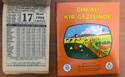 17 Ocak 1998 hediyelik orijinal Fazilet takvim yaprağı (Cin Ali kitabı hediyeli:)