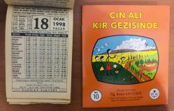 18 Ocak 1998 hediyelik orijinal Fazilet takvim yaprağı (Cin Ali kitabı hediyeli:)
