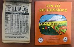 19 Ocak 1998 hediyelik orijinal Fazilet takvim yaprağı (Cin Ali kitabı hediyeli:)