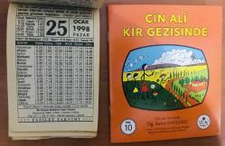 25 Ocak 1998 hediyelik orijinal Fazilet takvim yaprağı (Cin Ali kitabı hediyeli:)