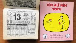 Efemera - 13 Ocak 1998 orijinal Türkiye gazetesi takvim yaprağı (Cin Ali kitabı hediyeli :) - kitantik - kitaLog