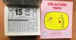 15 Şubat 1998 orijinal Türkiye gazetesi takvim yaprağı (Cin Ali kitabı hediyeli :)