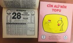 28 Haziran 1998 orijinal Türkiye gazetesi takvim yaprağı (Cin Ali kitabı hediyeli :)