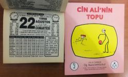 22 Ağustos 1998 orijinal Türkiye gazetesi takvim yaprağı (Cin Ali kitabı hediyeli :)